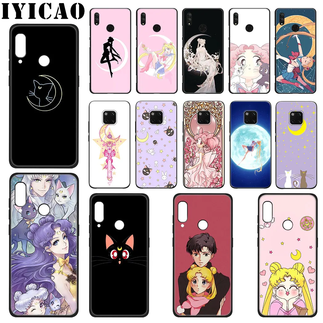 IYICAO Japanese Anime Sailor Moon Soft Silicone Case for Huawei Mate 20 10 Lite Pro Nova 5i 4 3i 3 2i 2 |