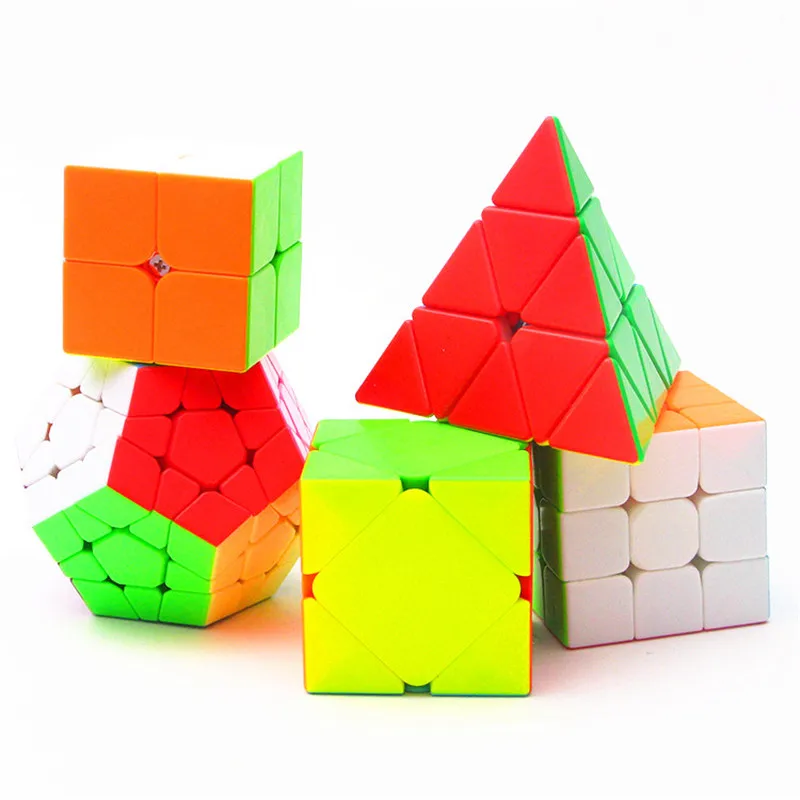 Zcube черный рыцарь набор Подарочная коробка 2x2x2 3x3x3 Пирамида Megaminx Skew волшебный куб безопасный АБС скоростной Головоломка Куб костюм детские игрушки подарок