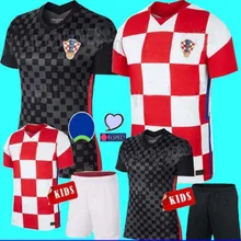 Kit de fútbol infantil 2020, maillots de Croatia, jersey de fútbol, Equipo Nacional MANDZUKIC MODRIC RAKITIC PERISIC 2021, jersey de fútbol infantil(China)