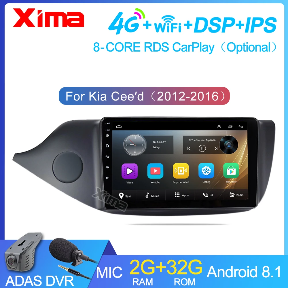 XIMA для KIA Cee 'd CEED JD 2012 2018 автомобильный Радио Мультимедиа Видео плеер навигация GPS