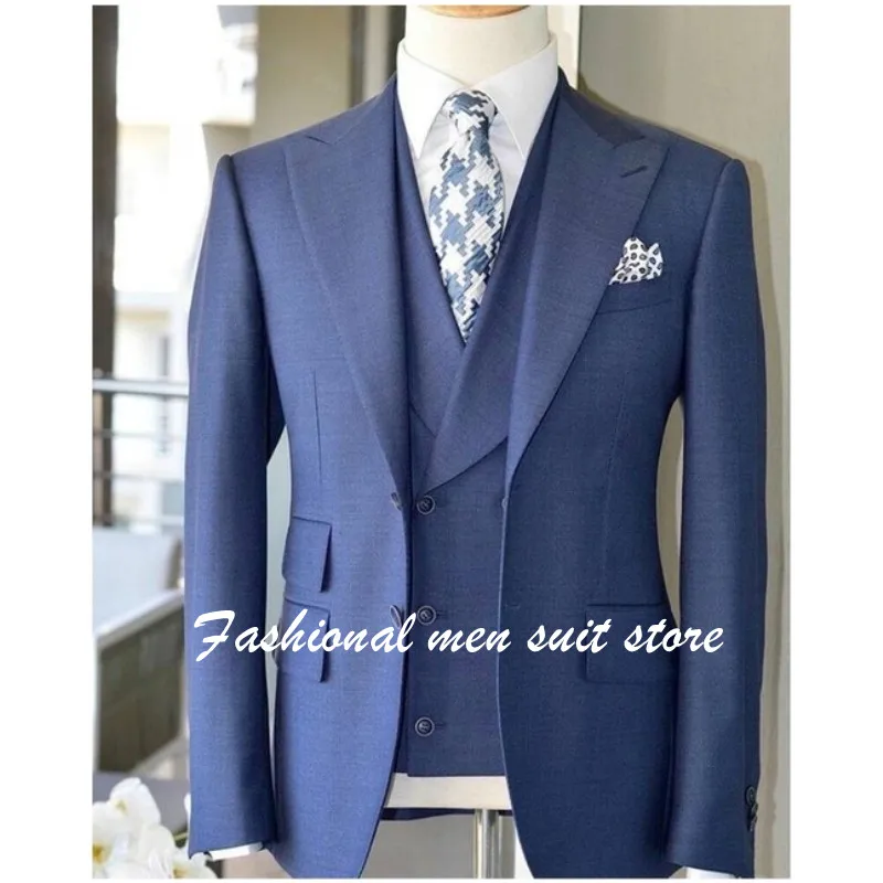 Latest Coat Pant Design Men Suit Slim Fit 3 Piece Tuxedo Prom Wedding Suits Groom Blazer Terno Masculino Men Clothing