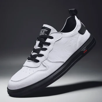 

Spring/Autumn 2020 Men Flats Casual Shoes Comfortable Leather Casual Sneakers Men Non-Slip Walking Shoes For Mens Size 39-44