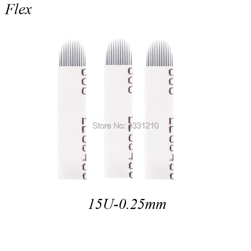 

LВMINA FLEX 15U - 0,25MM REGULAR Microblading Needles for Permanent Makeup Supplies Manual Eyebrow Blades
