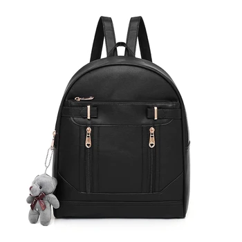 

PU Leather Casual Multifunction Mini Backpack Women Fashion Oval Backp Zipper Shoulder Bags Personality Shopping Party Daypack