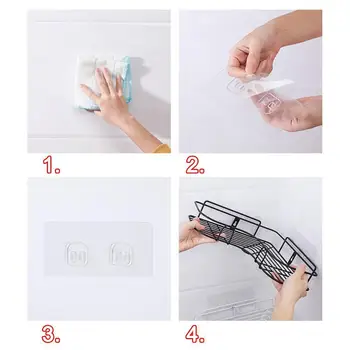 

Punch Free Corner Basket With Hook Corner Bathroom Rack Iron Bathroom Cosmetic Shower Shelf Shelf Storage Rack Shelves V0S7