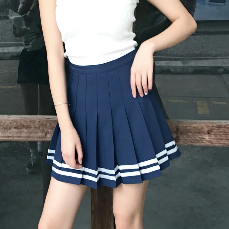 

2018 Spring And Summer New Style South Korea College Style Pleated Skirt Anti-Exposure Short Culottes High Waist Skirt
