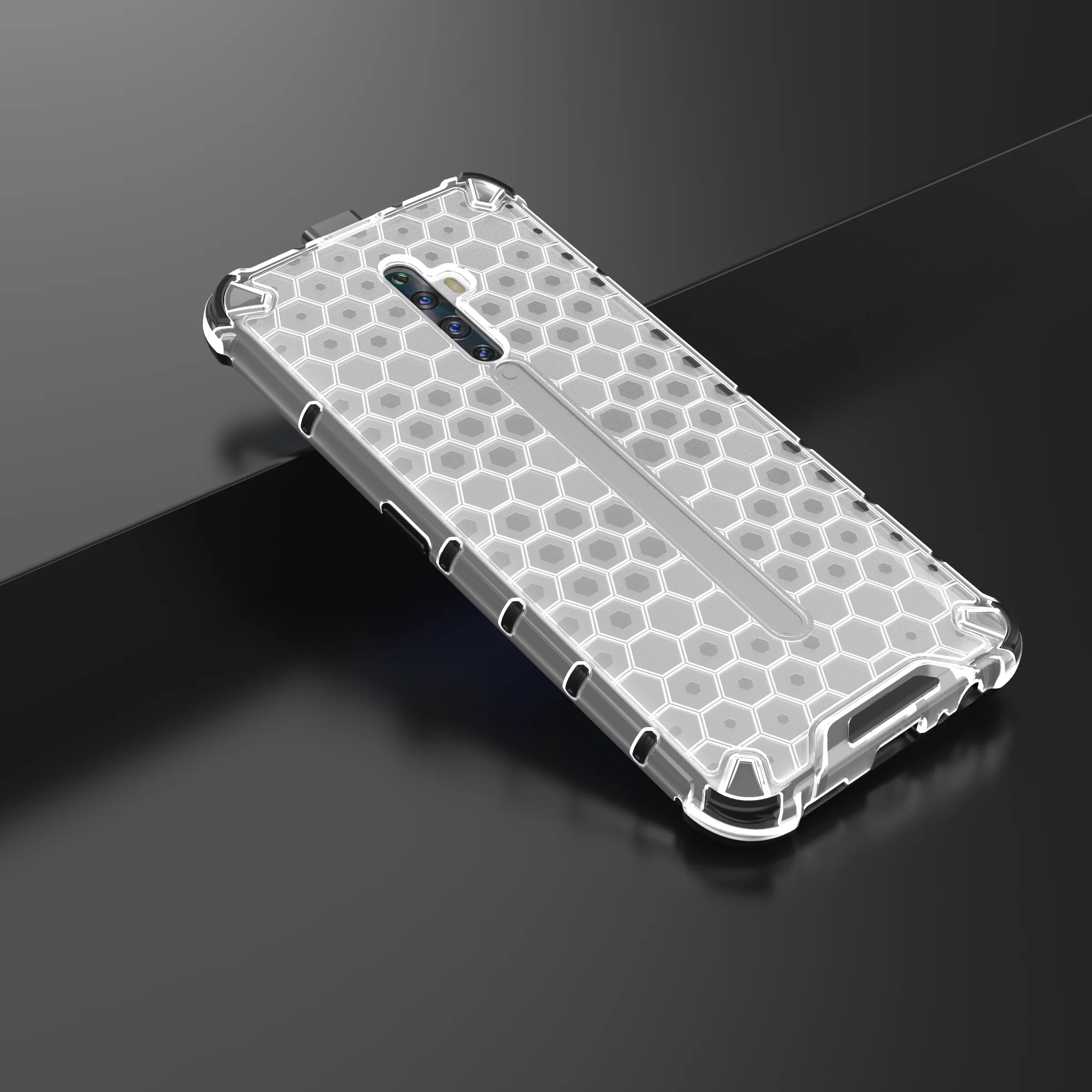 Жесткий ПК ТПУ чехол для OPPO A9 2020 RENO 2 2Z ACE A1K F11 PRO Двойной слой четыре угла