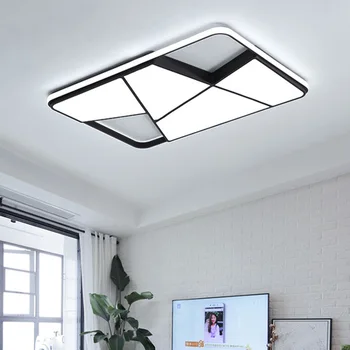 

Modern Home Led Chandelier Lighting Living Room bedroom Decoration White Black Iron Body WY513