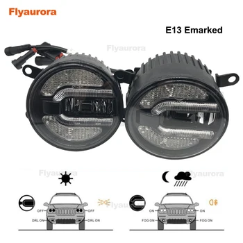 

Front Led Replacement Fog Lamp Lights with Daytime Running Light DRL White Yellow Amber Lens 90mm 3.5inch Fog Assembly Foglight