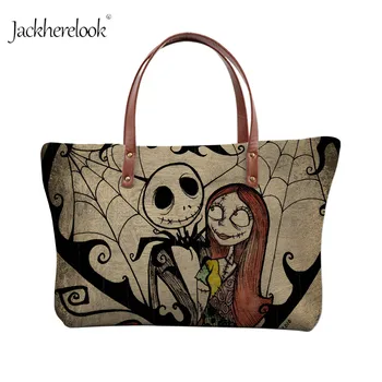 

Jackherelook Women Shoulder the Nightmare Before Christimas Lady's Daily Totes Clutch Bag Teenager Girl Handbag Cartoon Hand Bag