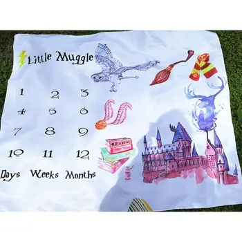 

Baby Monthly Milestone Blanket Newborn Photo Prop Blanket for Infants Girl Boy GXMB