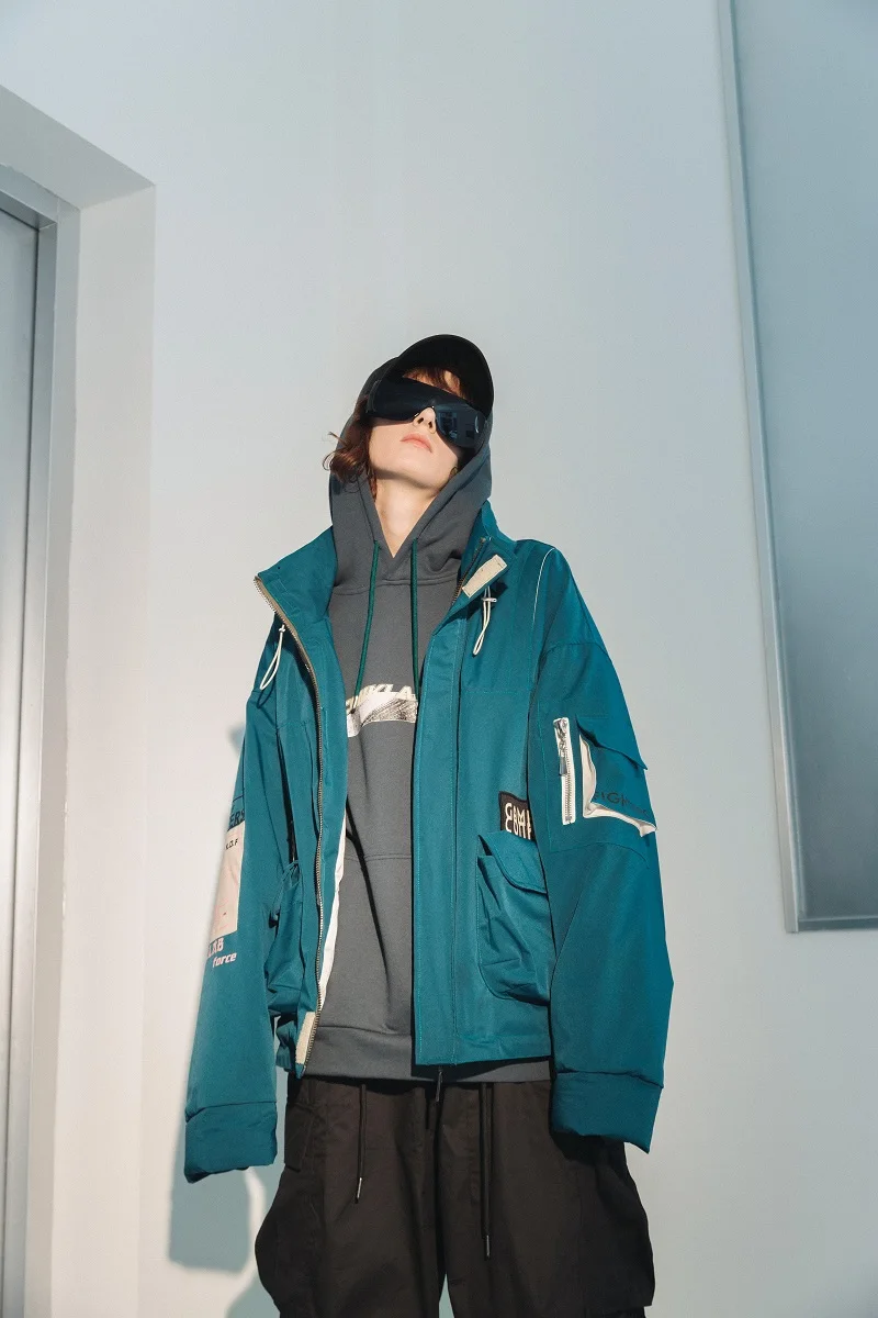 Зимний бренд хип-хоп игровой плеер пары загружен хлопок костюм мужской Ins Супер популярная Куртка карго Tide модное пальто