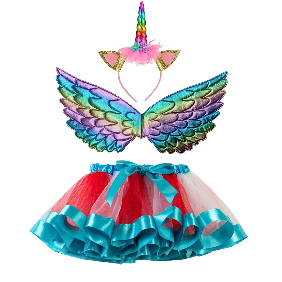 Комплект из 3 предметов, платье-пачка для девочек, вечерние костюмы «Мой маленький пони» на Хэллоуин, классический детский костюм на день рождения Одежда для девочек - Цвет: Лаванда