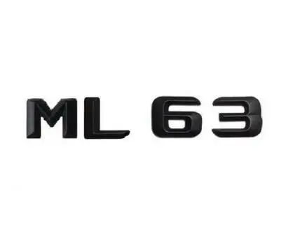 Черные числа буквы эмблемы значки багажника для Mercedes Benz W164 ML63 - Цвет: BLACK ML 63