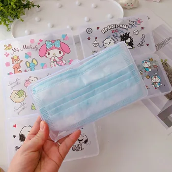 

Portable Face Masks Storage Boxes Transparent Plastic Dustproof Moisture Proof Mask Seal Organizer Cover Holder Organization