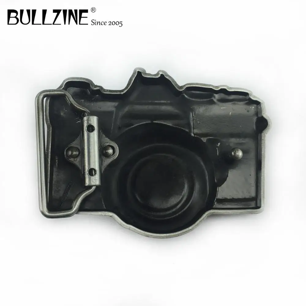 Bullzine оптовая продажа сплав цинка ретро 3D пряжка для камеры оловянная отделка