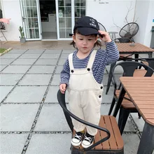 Новое поступление, комбинезон для девочек и мальчиков, осенние детские штаны высокого качества для детей 1-7 лет