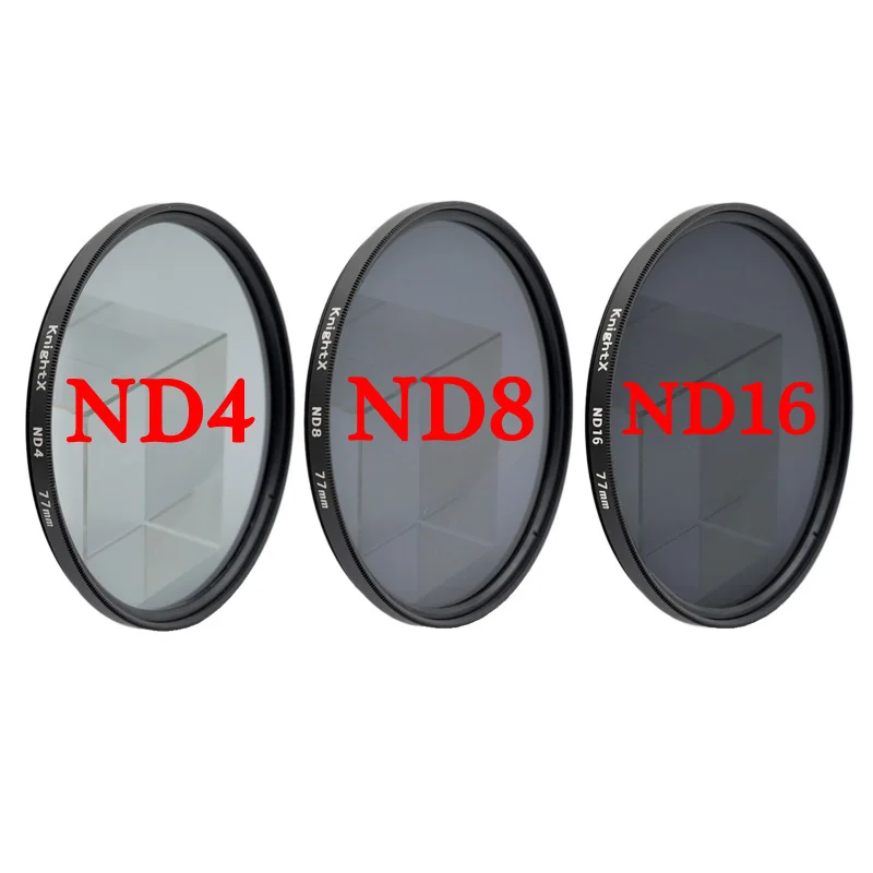 ND4 ND8 ND16 KnightX UV CPL ND Star переменный фильтр объектива камеры для canon eos sony nikon dslr 50d фото 49 мм 52 мм 55 мм 58 мм 62 мм 67 мм 72 мм - Цвет: ND4 ND8 ND16