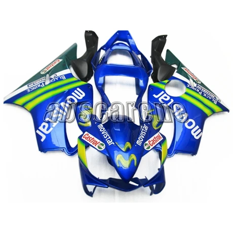 Полный комплект обтекателя Для Honda CBR600F4i CBR600 F4i 2001 2002 2003 ABS пластиковые детали для мотоцикла кузов Movistar синий зеленый
