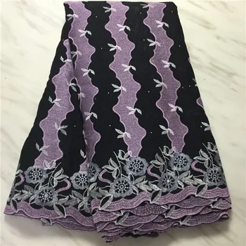 

Hot sale 2020 High Quality African Swiss Voile Lace Fabric With Stones Soft Embroidery Dry Voile Lace Materials In Switzerland