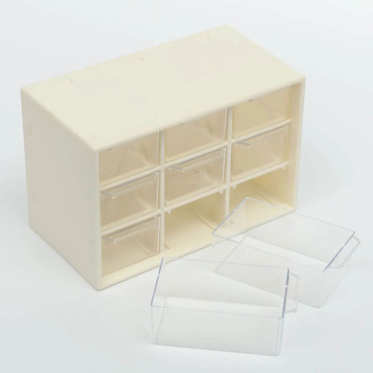 Plastic 9 Lattice Portable Mini Jewelry Storage Box Debris Cabinets Lattice Portable Amall Drawer Sorting Grid Desktop Supplies