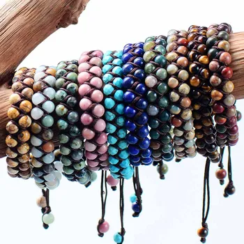 Wrap Bracelet Unique Natural Stones Braided Cuff Bracelet Friendship Bracelets Women Bracelet Dropshipping Jewelry