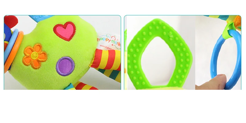 Baby Plush Rattles Bear Mobiles Toys Cow Deer Animal  Infant Stroller Hanging Mobile Rattles Newborn Baby Toys Teether