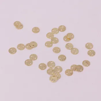 

10pcs/bag 6mm brass mat coin connector high quality gold plated jewelry DIY material fittings jewelry accesory