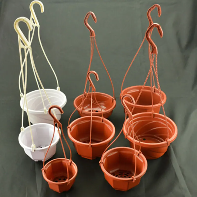 

Plastic Planter Octagonal Hanging Basket Flower Pot for Indoor Outdoor Garden Plants Succulent Hanging Planter Baskets with Hook