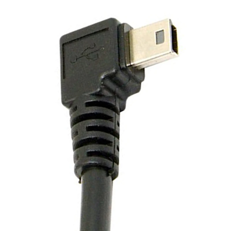 Mini USB B Type 5pin Male Right Angled 90 Degree to USB 2.0 Male Data Cable 1.8m