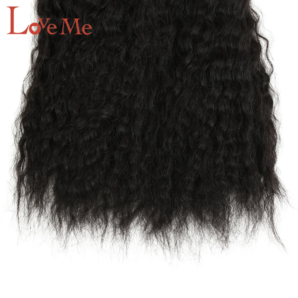Feixes do Cabelo do Amor Feixes de Cabelo Extensões de Cabelo para a Cor Unidades Pacote 26 Polegada Ombre Cor Marrom Macios Sintético Tecer Preta ME 4 - 10 macios tecer extensões de cabelo para cor preta