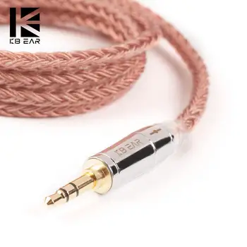 

KBEAR 16 Core Copper Cable with 2.5/3.5/4.4 Earphone Cable for KB06 C10 ZS10 TRN V90 BA5 BLON Bl03 CCA C12 KZ ZSX QDC Tri I3