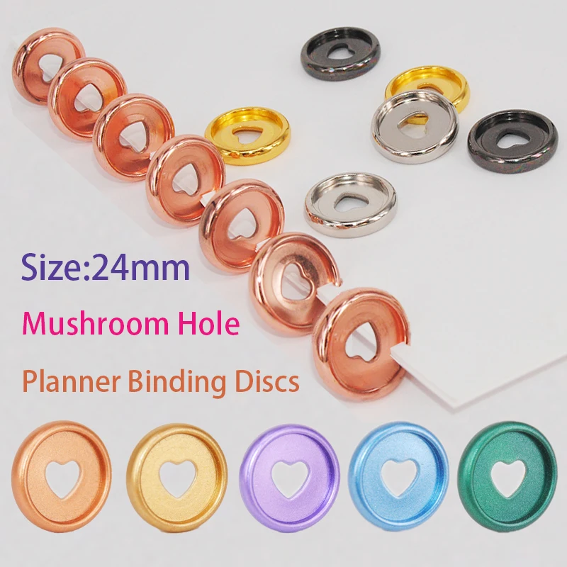 Plastic Binding Rings 12pcs 24mm Plastic Mushroom Rings Binding Discs Planner Disc Binder Rings Notebook DIY Scrapbook Disc Binding Office Supplies