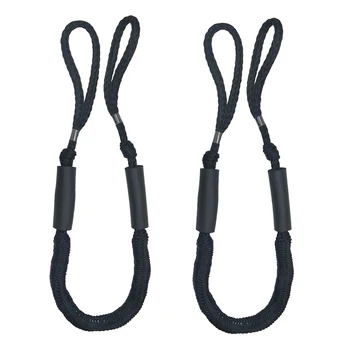 

2pcs 4ft Bungee Stretching Dock Line for Boat Pontoon Tie Down