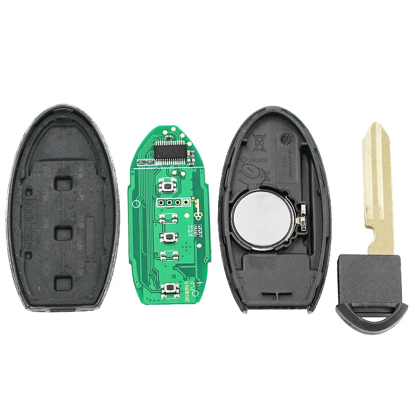 3 кнопки бесключевого входа дистанционный смарт ключ-брелок кликер 433 МГц с чипом 4A для Nissan Teana