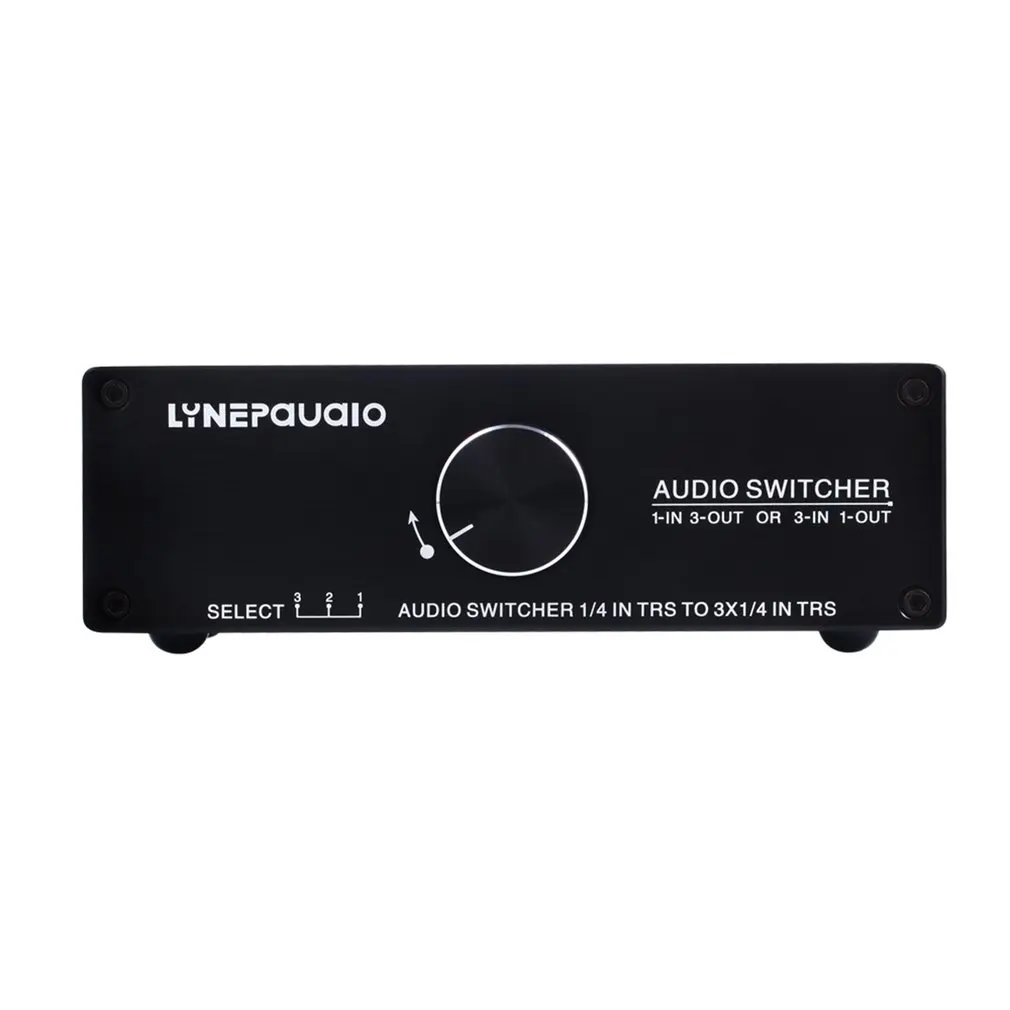 

Audio Switcher 3 In 1 Out Passive Stereo Speaker Switch Audio Comparator Aluminum Audio Switcher