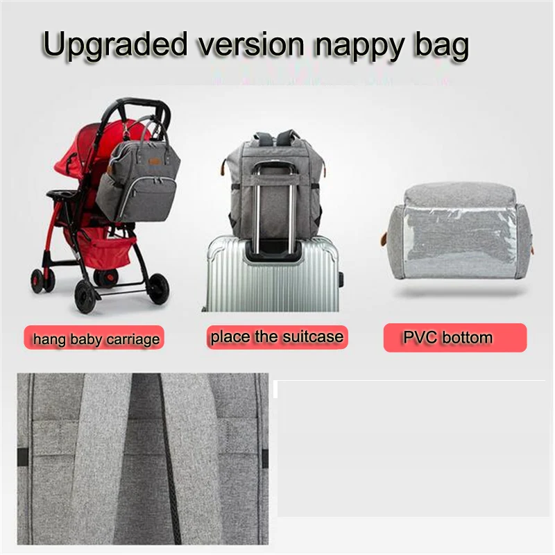 Nursing Bag Mummy Maternity Nappy Brand Large Capacity Baby Bag Protable Travel Backpack Stroller Handbag Nursing Bag Baby Care