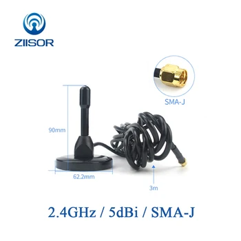 

2.4GHz Copper Antenna with Magnetic Base 2.4G Wifi Antenna for Router Modem Repeater Antena 2400M Omni SMA Male Aerial TX2400-TB