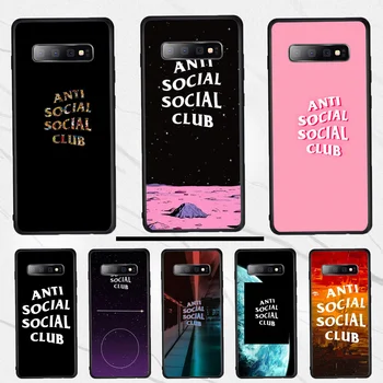 

Fashion Anti Social Social Club Black TPU Soft Phone Case Cover For Samsung S10e S10 9 8 7 S6 edge plus