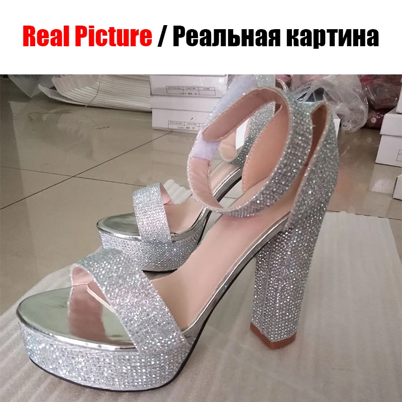 Женские вечерние босоножки на высоком каблуке со стразами|Боссоножки и сандалии|