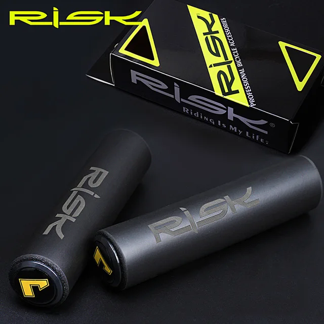 Black Risk MTB дорожный велосипед силикагель Руль Ручки Складные велосипедные ручки нескользящий мягкий светильник пластиковые наконечники губчатые насадки на руль Крышка - Цвет: Black