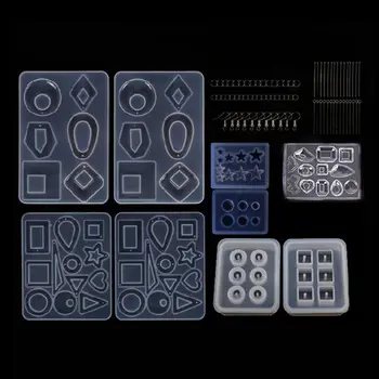 

Hot DIY Crystal Epoxy Resin Mold Earrings Studs Ornament Pendant Casting Mould Craft