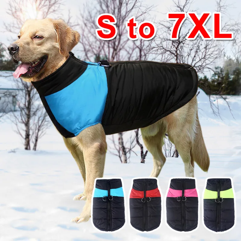 

Big Dog Clothes Winter Warm Pet Vest Jacket Waterproof Dog Coat Clothes For Large Dog Bulldog Golden Retriever Labrador Clothing