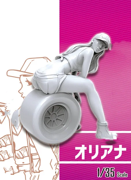 1/35 Resin Model Building Kit Figure Girl in action | Игрушки и хобби