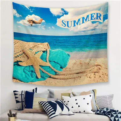 12 landscape Decorative Tapestries Hanging Wall Tapestries Mandala Bohemian Tapestry Landscape Wallpaper Wall Art Shawl Throw - Цвет: 12