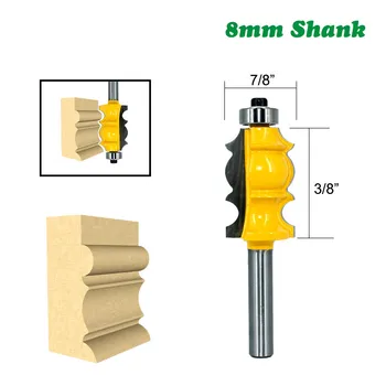

8mm Shank Milling Cutter Special Moulding Handrail Woodwork Router Bit For Woodworking Machine Tools Milling Tools MC02078
