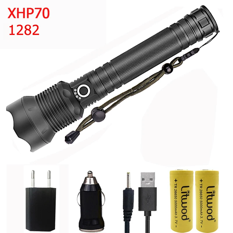 Option G Litwod Z201282 CREE XLamp XHP70& XHP50 высокомощный тактический светодиодный фонарь, светильник 18650& 26650, фонарь на батарейках - Emitting Color: Option G