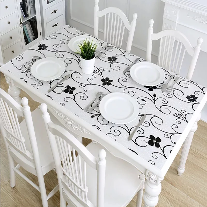 BALLE PVC Table Cover Transparent Table Cloth Protector Clear Plastic Tablecloth Mat Pad Soft Glass