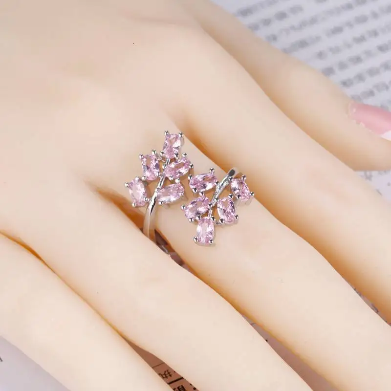 JoiasHome, серебро 925, ювелирное изделие, рубиновое кольцо с камнями для женщин, Opean Adjst, размер, для женщин, хорошее ювелирное изделие, красный/розовый/фиолетовый цвет, вечерние, подарок