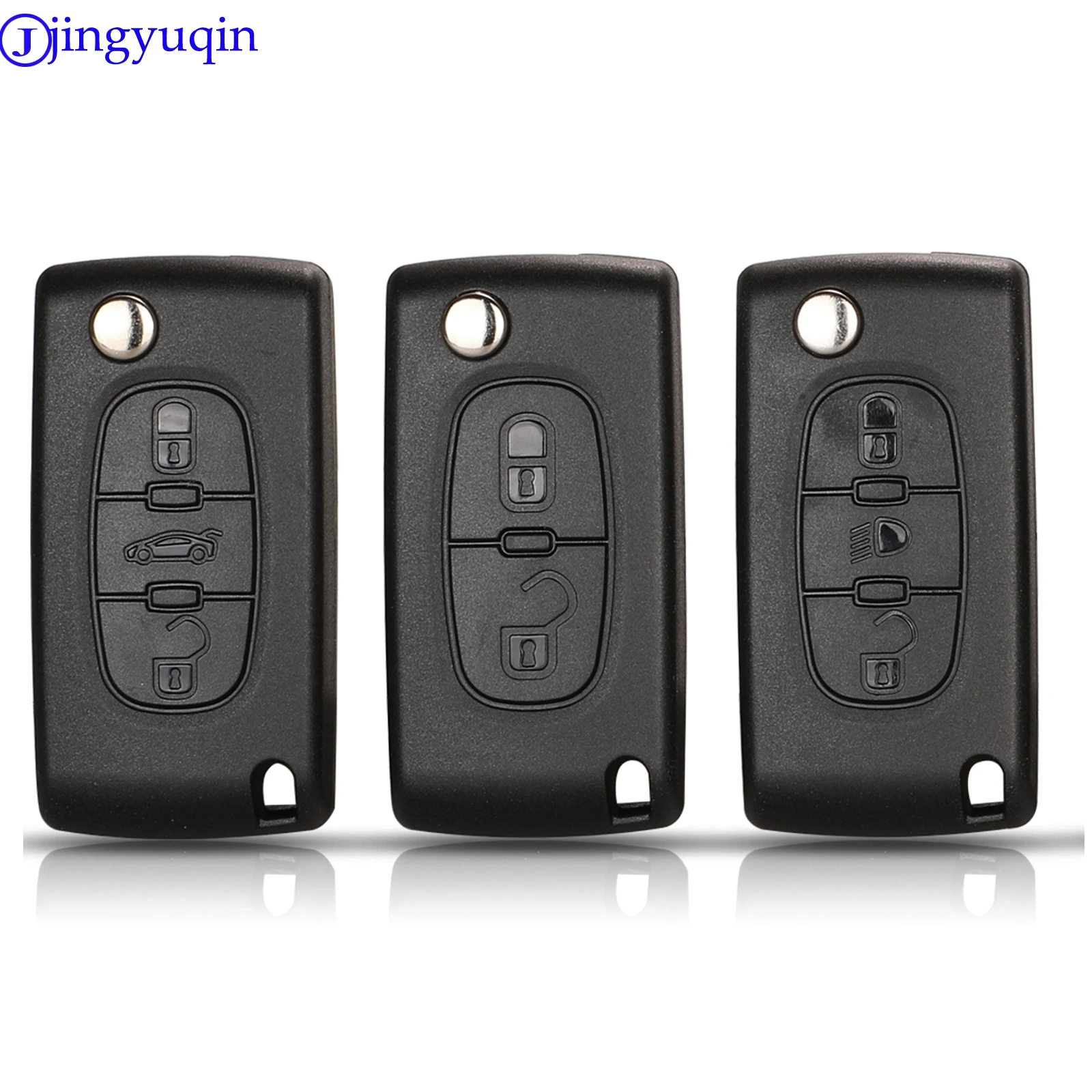 Чехол для автомобильных ключей jingyuqin оболочка Peugeot 307 407 308 607 Citroen C2 C3 C4 C5 C6 C8 XSARA PICA